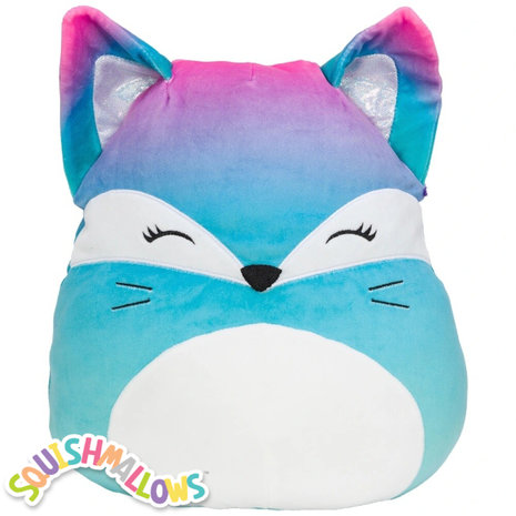Vickie the Pink & Blue Fox - 12 inch Squishmallow