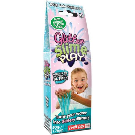 Glitter Slime Play - Aqua Blue